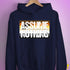 Assume Nothing Bear Pride Flag Hoodie - Navy